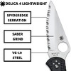 Spyderco Delica 4 Lightweight Folding Pocket Knife with 2.9" V-10 Steel Blade | Get Extreme Cutting Performance with the SpyderEdge and FRN Handle - 3 of 4