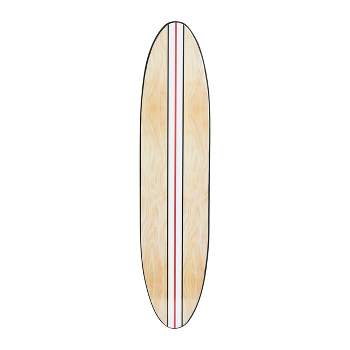 Storied Home Lacquered Wood Surfboard Wall Decor with Hangs Vertical or Horizontal