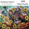 Hart Puzzles Sunflower Kittens by Bob Giordano, 24 x 30 1000 Piece Puzzle - 2 of 4