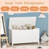Lycvki Wooden Kids Toy Box Storage with Safety Hinged Lid - 3 of 4