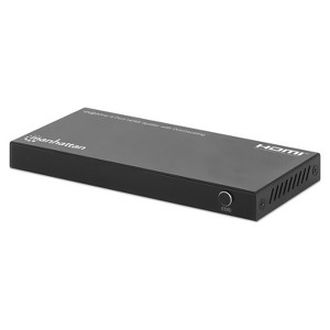 Manhattan® USB-Powered 4K at 60-Hz 4-Port HDMI® Splitter with 1080p Downscaling, 208369 in Black - 1 of 4