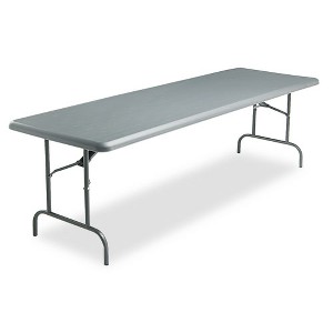 Iceberg IndestrucTable Industrial Folding Table, Rectangular, 96" x 30" x 29", Charcoal - 1 of 1