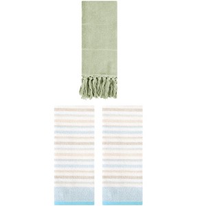 REGALWOVEN 3 Packs Cotton Absorbent Soft Bathroom Hand Towels - 1 of 4