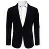 Men's Casual Blazer Corduroy Jacket One Button Sport Blazer Slim Fit Suits Business Vintage Outerwear - image 2 of 4