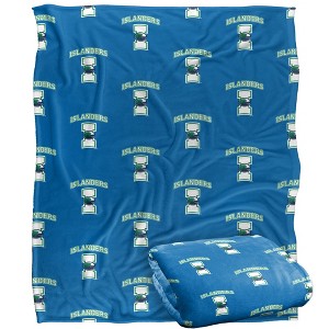 Texas A&M University Corpus Christi Logo Pattern Silky 50x60 Blanket, 1 Sided - 1 of 4