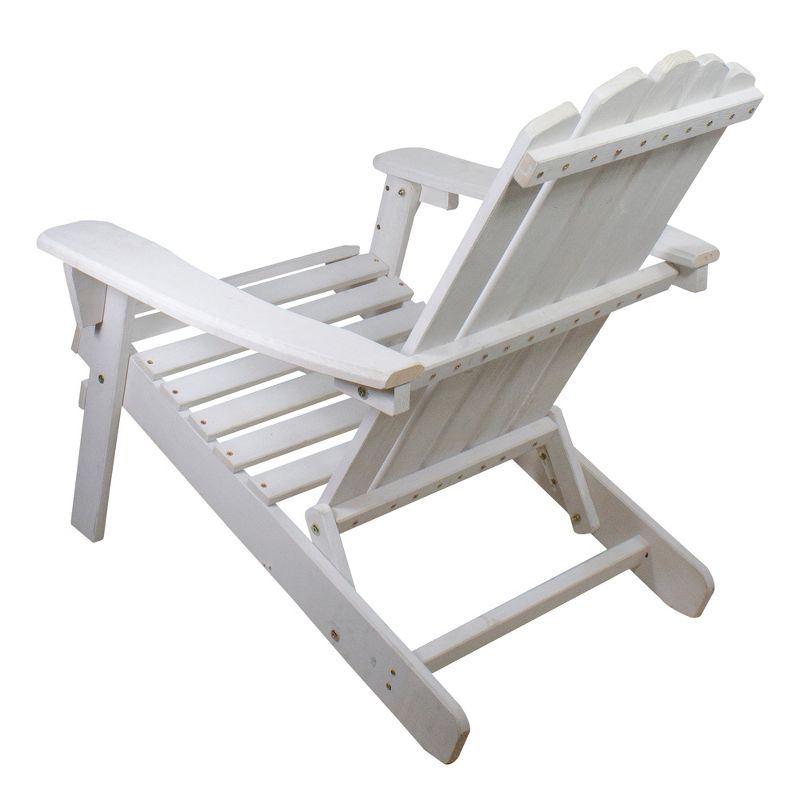 Northlight 36" White Corona Classic Folding Wooden Adirondack Chair, 3 of 6
