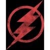 Justice League Red Flash Logo Men's Charcoal Heather T-shirt - 2 of 3