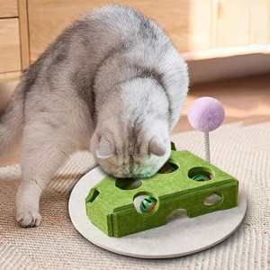Cat hole-digging toys, self-entertainment and stress-relieving gadgets, cat sticks, pet educational felt, bell balls, and cat energy consumption - 1 of 4