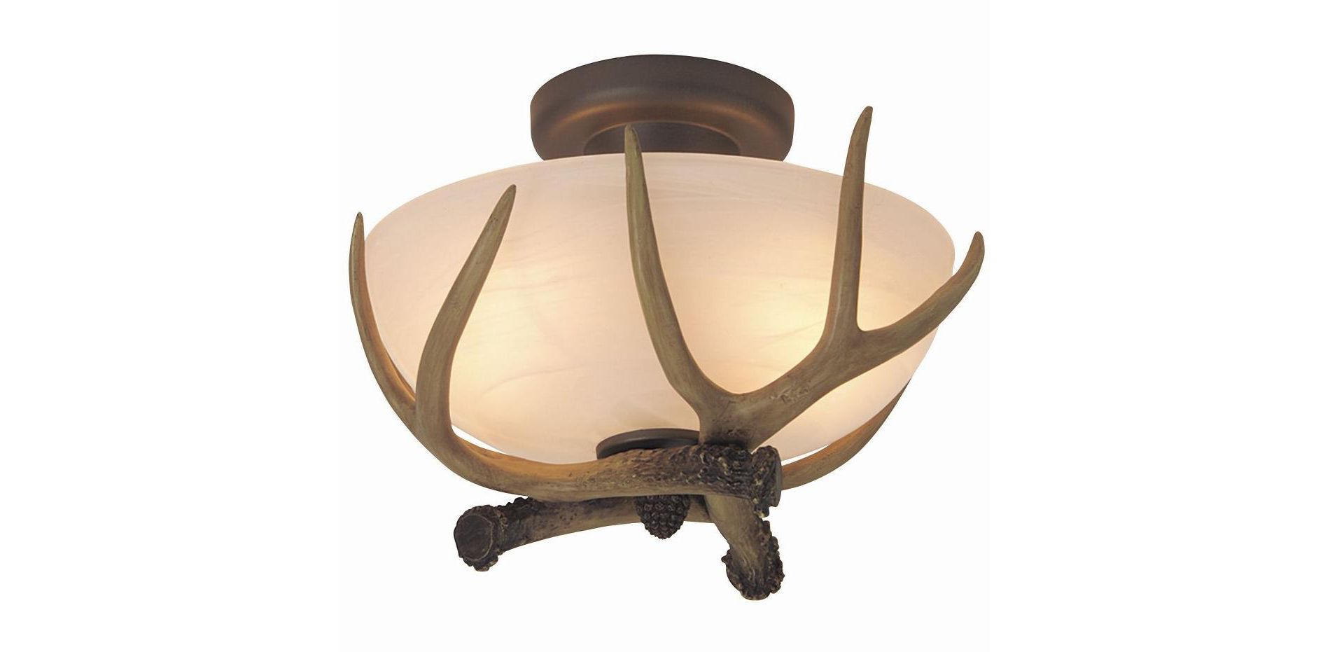 Craftmade Lighting Frontier 2 - Light Semi-Flush Mount in  Hand Applied European Bronze
