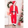 ADR Men's Plush Fleece One Piece Hooded Footed Zipper Pajamas Set, Soft Adult Onesie Footie with Hood - 3 of 4