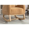 Kumasinova Plush Teddy Fabric Modern Accent Rocing Chair with Side Pockets&Anti-Slip Pads,Versatile Armchair Rocker with 300lbs Capacity - 4 of 4