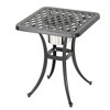 Outdoor Patio Bistro Table Set, Cast Aluminum Table With Ice Bucket, Cast Aluminum Square Bistro Table - 4 of 4