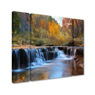 Trademark Fine Art -Pierre Leclerc 'Zion Autumn' Multi Panel Art Set Large