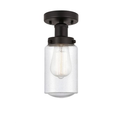 Dover - 1 Light Semi-Flush Mount In Industrial Style-8.25 Inches Tall and 6.5 Inches Wide