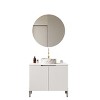 NicBex 30" Bathroom Vanity with Top Ceramic Vessel Sink,Chic Striped Bathroom Cabinet with 2 Doors,No Faucet/Mirror Included - 4 of 4