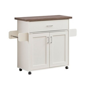 NicBex 1 Drawer Rolling Kitchen Island Cart with 2 Open Shelves,Kitchen Island on Wheels with Storage,Island Table for Kitchen - 1 of 3