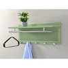 Vynxaria Multi-Color Decorative Wall Shelf with Hooks - Modern Space-Saving Design - 3 of 4