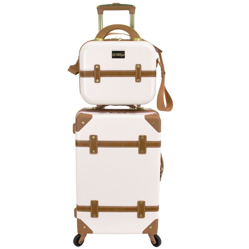 World Traveler Gatsby Luxury Trunk 2-Piece Spinner Carry-On Luggage Set, 1 of 10