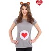 HalloweenCostumes.com One Size   Care Bears Tenderheart Ears & Patch Kit, White/Brown - 3 of 4