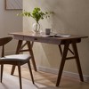 JUJABU Walnut 57'' Wood Desk with Drawers, Small Computer/Gaming/Study Desk for Small Spaces - 3 of 4