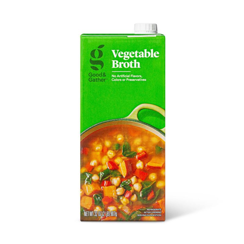 Vegetable Broth - 32oz - Good &#38; Gather&#8482;, 1 of 8