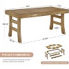 Tribesigns 63"Dining Table for 4-6 People, Rectangular Large Kitchen Dinner Eating Table with Sturdy Legs for Kitchen, Dining Room, Light Brown - 2 of 4