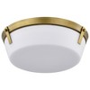 Nuvo Lighting Rowen 3 - Light Flush Mount in  Natural Brass - 3 of 4