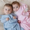 Bleu La La , 100% Luxury Organic Cotton Ribbed Baby Swaddle Blanket for Newborn and Infant Boys and Girls - 2 of 4