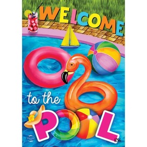 Briarwood Lane Garden Flag 12x18 For Outdoor Welcome To the Pool Summer For Summer Garden Flag Flags For Outside - 1 of 4
