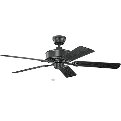 Kichler 339515 52 Indoor Outdoor Ceiling Fan With Blades Satin Black