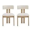 Sapphtopaz Modern Dining Chairs Set of 2 Upholstered Kitchen Chair with Curved Back & Metal Legs Armless Accent Chairs for Living Room, Kitchen - 3 of 4