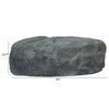 Gardenised Decorative Outdoor Weather-Resistant Artistic Artificial Faux Stone Rock, Garden Patio Granite Grey Fiberglass Stone - 3 of 4