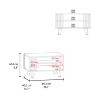 Kumasinova Modern Coffee Table with 1 Door,Compact End Table with 2 Shelves,Center Table for Living Room Furniture,Black Wengue/Natural Oak - 3 of 4