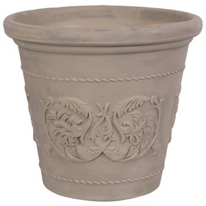 Sunnydaze Indoor/Outdoor Patio, Garden, or Porch Weather-Resistant Double-Walled Arabella Flower Pot Planter - 20" - 1 of 4