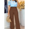 Clotth Women's High Waisted Dress Pants Business Casual Wide Straight Leg Work Slacks Office Trousers Fashionable Wide-leg Pants[without belt] - 4 of 4