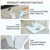 FURNIinspire Coffee Tables Modern Minimalist Coffee Table, Transparent Tempered Glass Tabletop With Silver MDF Pillars, Clear, 43"*24"*17" - 3 of 3