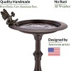 Good Directions 32" Classic Pedestal Bird Bath with Fairy - Bronze - 2 of 3