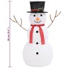vidaXL Snowman Figure White Fabric Large Decorative Inlays - 3 of 4