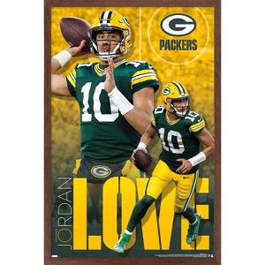 Trends International NFL Green Bay Packers - Jordan Love 24 Framed Wall Poster Prints - 1 of 4