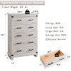 SinCiDo Farmhouse 5 Drawer Dresser, Rustic Wood Tall Chest w/Thick Plank Design, Closet Dresser for Bedroom, Living Room - 2 of 4