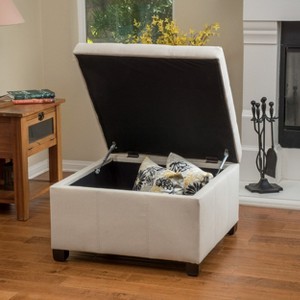 Modern Contemporary Fabric Storage Ottoman for living room bedroom-Christopher Knight Home - 1 of 4
