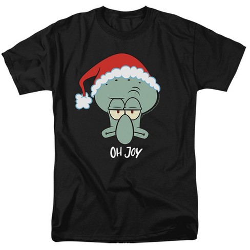 Spongebob Squarepants Squidward Christmas Joy Adult T-Shirt, Black, Medium - image 1 of 4