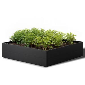 FONTOI Rectangle Planter Beds for Plants, Vegetables, and Flowers, Planter Box, Black, 47.24"*11.76"*47.24" - 1 of 4
