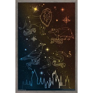 Trends International The Wizarding World: Harry Potter - Houses in the Stars Framed Wall Poster Prints - 1 of 4