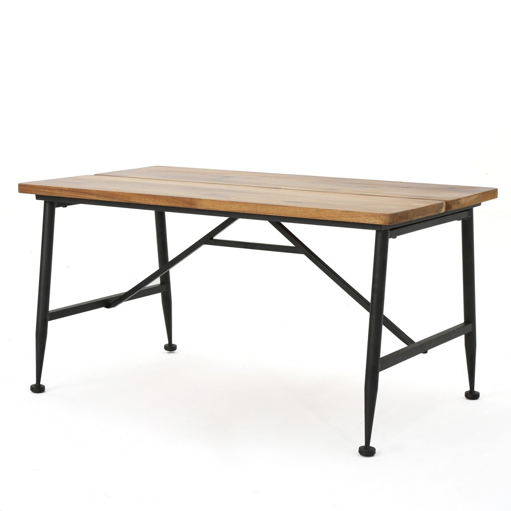 Photos - Garden Furniture Eleanora Industrial Coffee Table - Antique/Black - Christopher Knight Home