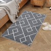 Modern Rug Fluffy Rug Soft Small Rug Geometric Rug, 2' x 3' Dark Gray - 2 of 4