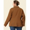 Agnes Orinda Women's Plus Size Work Fashion Notched Lapel Formal Blazer - 4 of 4