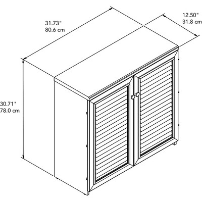 Antique Black Fairview Small Office Storage Cabinet with Adjustable Shelves