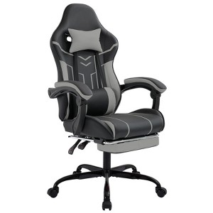 KWPZQEB Gaming Chair, Computer Chair with Ergonomic Backrest & Footrest, Game Chair w/ Swivel Wheels & Headrest, Office Chair w/ Lumbar Support Task - 1 of 4