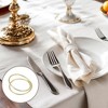 Unique Bargains Napkin Rings Simple Lines Stainless Steel Matte Gold Tone 1 Pc - 2 of 3
